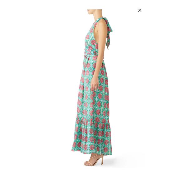 Banjanan Printed Capri Maxi Dress w/ Pockets XL NWT - Picture 3 of 14